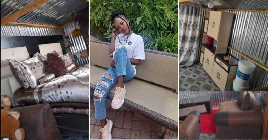 “Aluminium Apartment”: Woman Living in Shack Fits in Large Bed & Couch, Photos of Her Fine Home Stuns People
