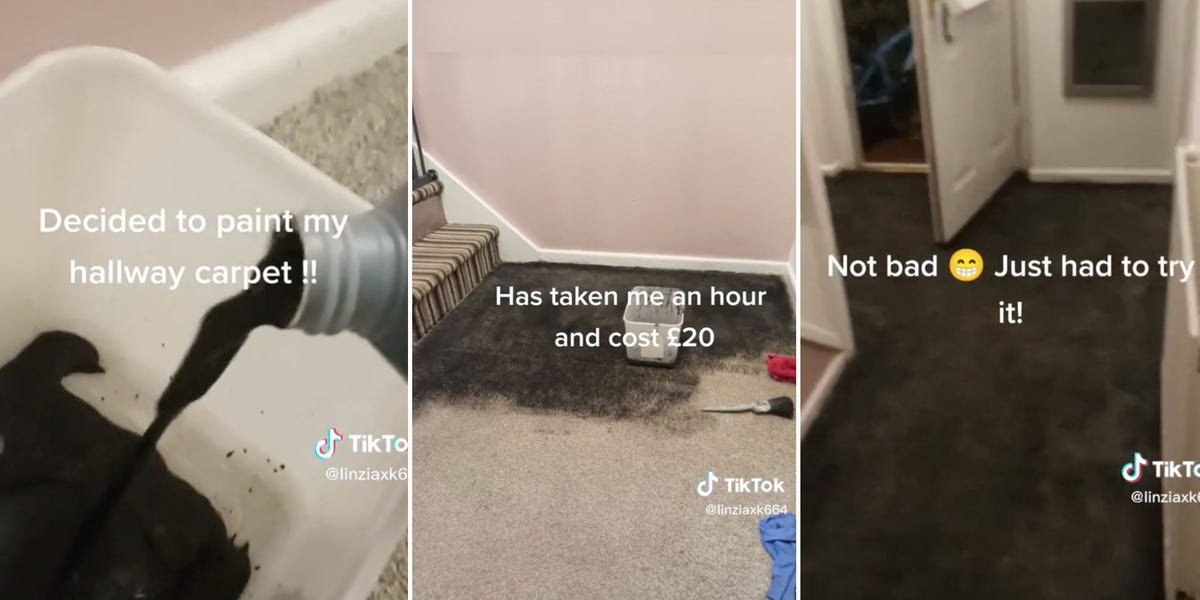 TikToker Paints Carpet in  TikTok Home Hack, Dividing Viewers